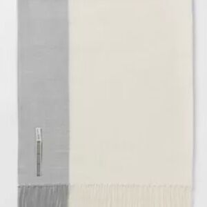 Alicia Adams Alpaca/Silk Cream and Gray Scarf